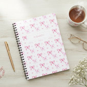 Coquette Pink Bow Preppy Girly Aesthetic ノートブック