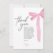 Coquette Pink Bow ribbon Bridal Shower (正面)