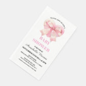 Coquette Pink Bow Ribbon Girl Baby Shower (コーナー)