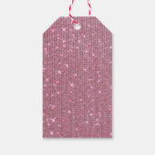 Coquette Pink Bow Ribbon Girl Baby Shower ギフトタグ (裏面)