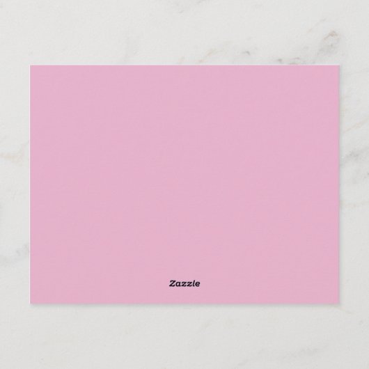 Coquette Pink Bow Wavy Border  Note card 招待状 (裏面)