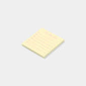 Coquette Pink Bow & Yellow Bullet Point To Do List ポストイット (アングル)