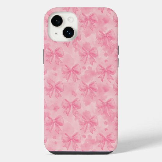 Coquette Pink Bows iPhoneケース (裏面)