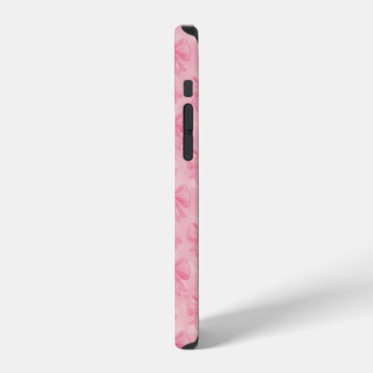 Coquette Pink Bows iPhoneケース (左側面)