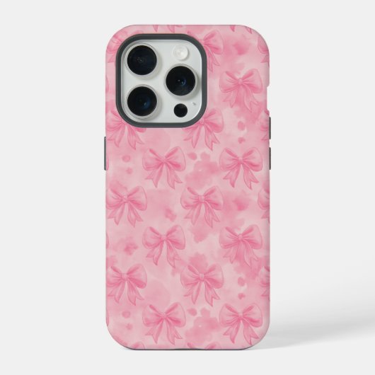 Coquette Pink Bows iPhoneケース (裏面)