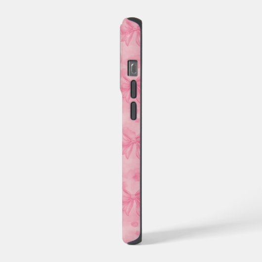 Coquette Pink Bows iPhoneケース (左側面)