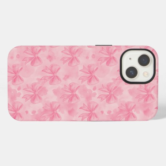 Coquette Pink Bows iPhoneケース (裏面横)