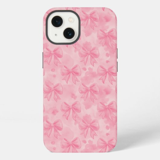 Coquette Pink Bows iPhoneケース (裏面)