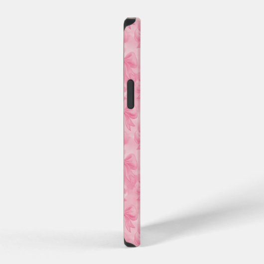 Coquette Pink Bows iPhoneケース (右側面)