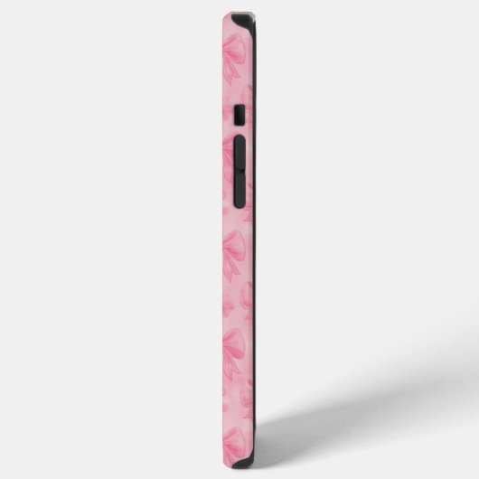 Coquette Pink Bows iPhoneケース (左側面)