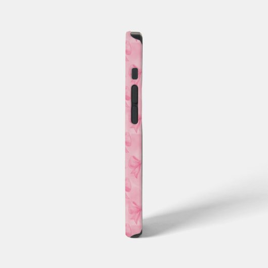 Coquette Pink Bows iPhoneケース (左側面)