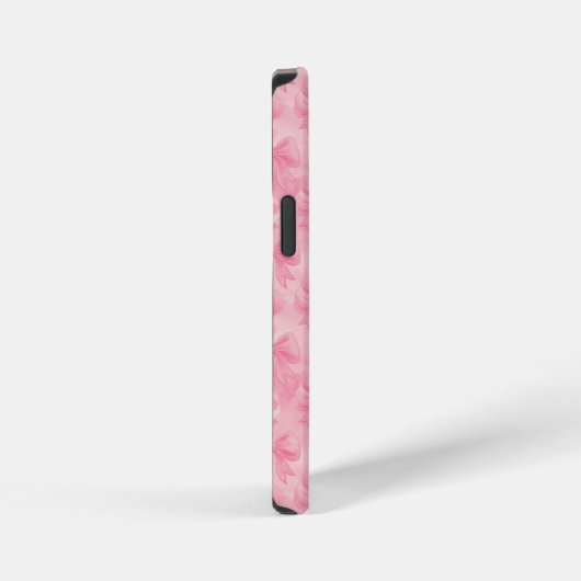 Coquette Pink Bows iPhoneケース (右側面)