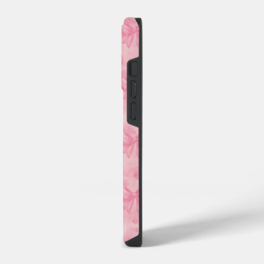 Coquette Pink Bows iPhoneケース (左側面)