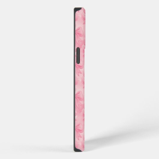 Coquette Pink Bows iPhoneケース (右側面)