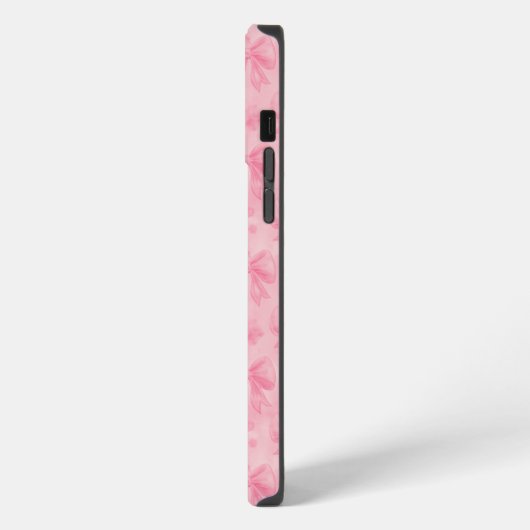 Coquette Pink Bows iPhoneケース (左側面)