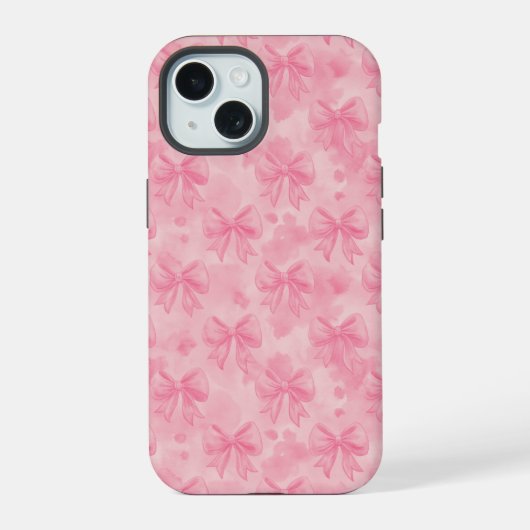 Coquette Pink Bows iPhone 15ケース (裏面)