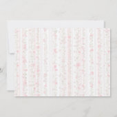 Coquette Pink Bunny Rabbit 1st Birthday Invitation 招待状 (裏面)