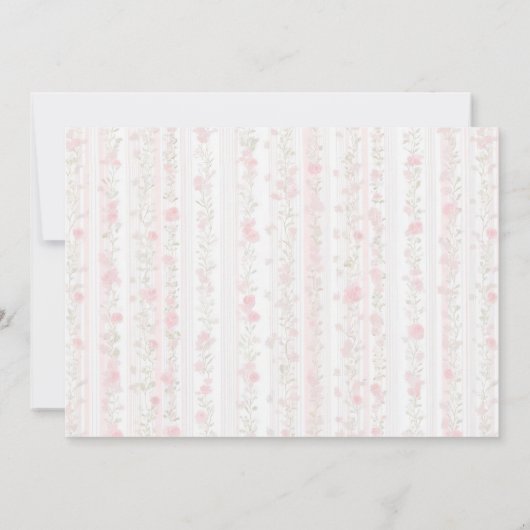 Coquette Pink Bunny Rabbit 3rd Birthday Invitation 招待状 (裏面)