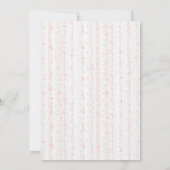 Coquette Pink Bunny Rabbit 3rd Birthday Invitation 招待状 (裏面)