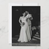 Coquette Pink Chapel Wedding Photo サンキューカード (裏面)