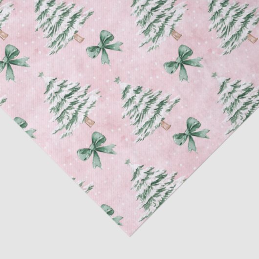 Coquette Pink Christmas Tree Tissue Paper 薄葉紙 (詳細)