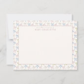 Coquette Pink Hot Air Balloon Nursery Note Card 招待状 (正面)