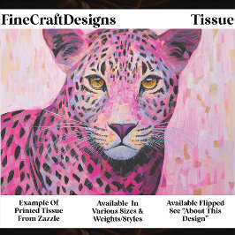  Coquette Pink Leopard Mosaic Style EN4L Decoupage 薄葉紙