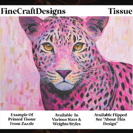  Coquette Pink Leopard Mosaic Style EN4R Decoupage 薄葉紙