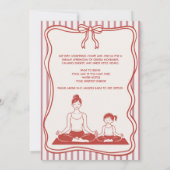Coquette Pink Mother's Day Yoga Party 招待状 (裏面)