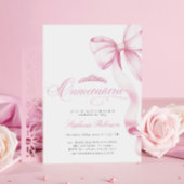 Coquette Pink  Quinceañera Invitation 招待状