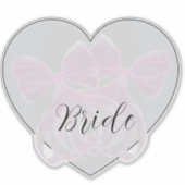 Coquette Pink sheer bow-Bride シール (正面)