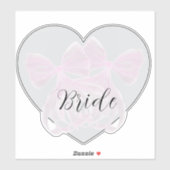 Coquette Pink sheer bow-Bride シール (シート)