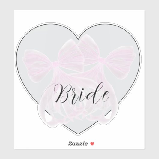 Coquette Pink sheer bow-Bride シール (シート)