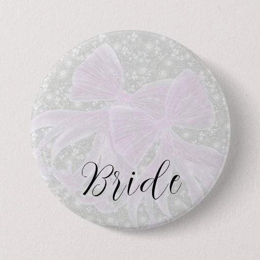 Coquette Pink sheer bows-Brides Button 缶バッジ (正面)