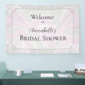 Coquette Pink sheer bows Wedding welcome sign 横断幕 (トレードショー)