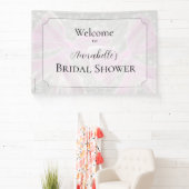 Coquette Pink sheer bows Wedding welcome sign 横断幕 (インサイチュ)