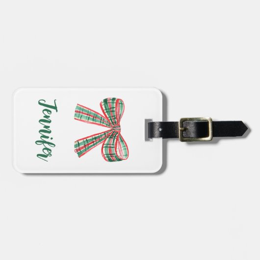 coquette plaid luggage tag ラゲッジタグ (正面横)