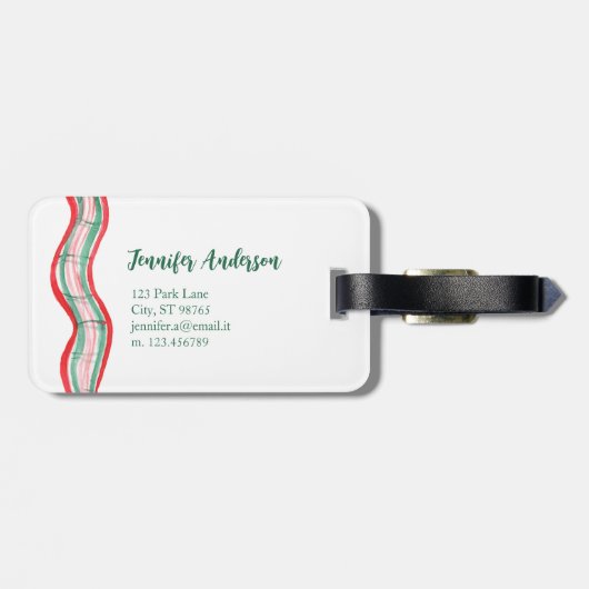 coquette plaid luggage tag ラゲッジタグ (裏面横)