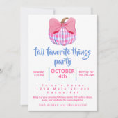 Coquette Plaid Pumpkin Fall Favorite Things Party (正面)