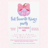 Coquette Plaid Pumpkin Fall Favorite Things Party