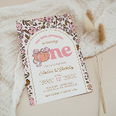 Coquette Pumpkin Fall Floral 1st Birthday 招待状