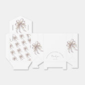 Coquette purple bow baby shower フェイバーボックス (折り畳みなし)