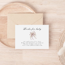 Coquette purple bow baby shower Books for baby  エンクロージャーカード