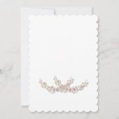 Coquette purple bow baby shower Invitation  招待状 (裏面)