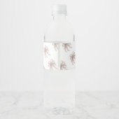 Coquette purple bow baby shower water bottle label ペットボトルラベル (裏面)