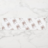 Coquette purple bow baby shower water bottle label ペットボトルラベル (シングルラベル)