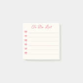 Coquette Red Bow Bullet Point To Do List ポストイット (正面)