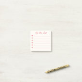 Coquette Red Bow Bullet Point To Do List ポストイット (デスク上)