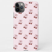 Coquette Ribbon Bows and Cherries phone case iPhoneケース (裏面)