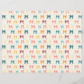 Coquette Ribbon Pattern Polka Dots Scrapbook Paper (正面)